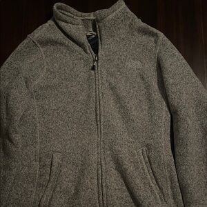 The North Face Women's Full-Zip Heather Gray Sweater Fleece Jacket